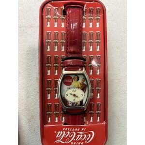 Coca Cola Wrist Watch in Refrigerator Tin Case New In Box  F376191